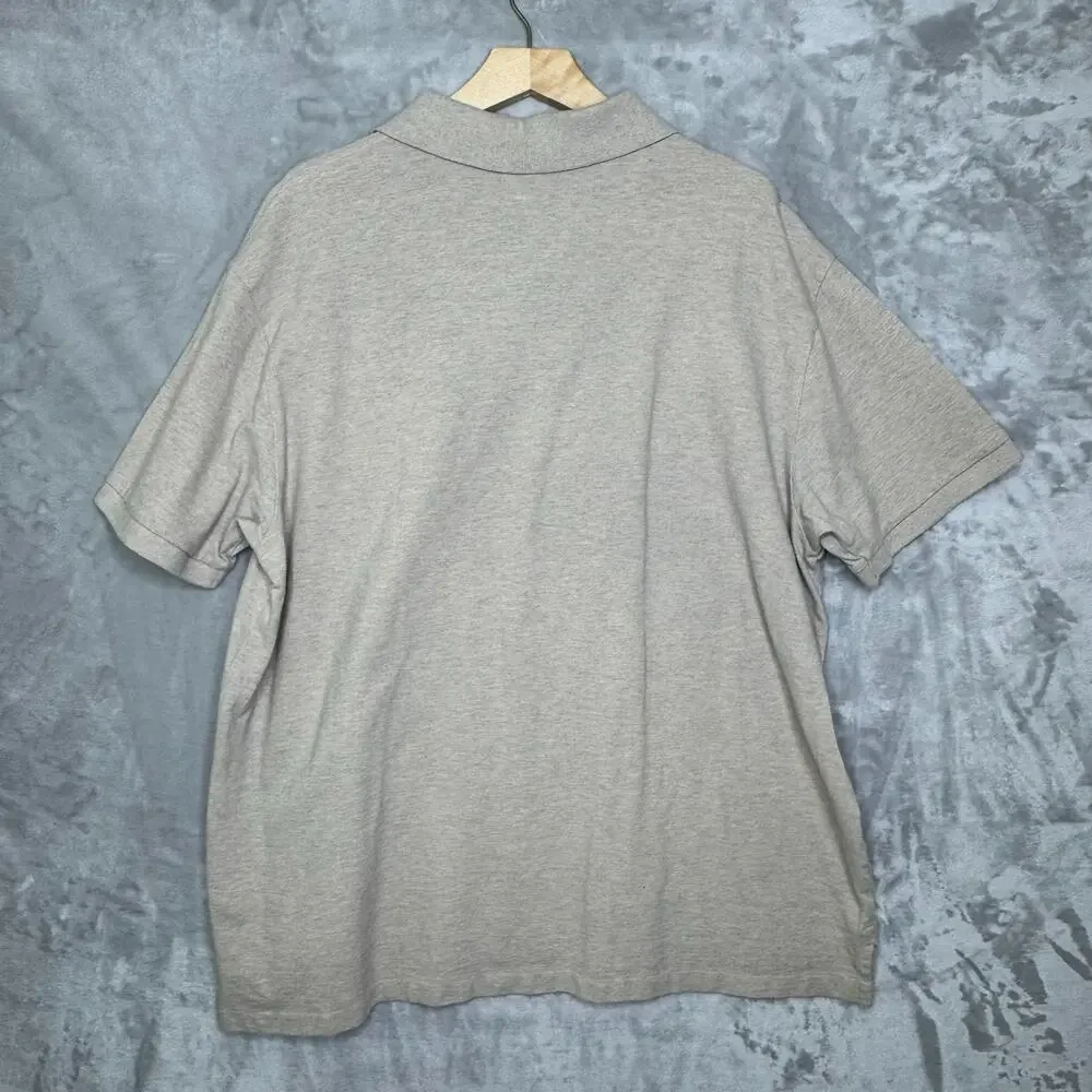 Polo Ralph Lauren Polo Shirt Mens 2XB Oatmeal Tan Embroidered Pony Pique Cotton